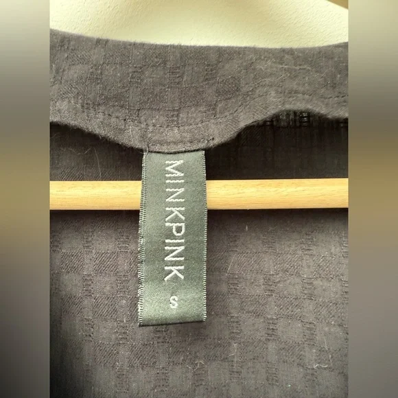 MINKPINK Black Tiered Mini Dress Size Small - Picture 3 of 7